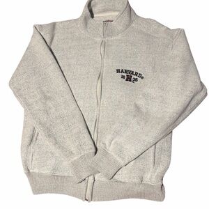 Harvard Light Gray Full-Zip Sweatshirt